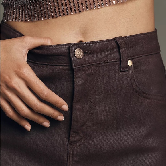 Anthropologie The Madi Front-Slit Denim Skirt by Pilcro - Picture 9 of 12